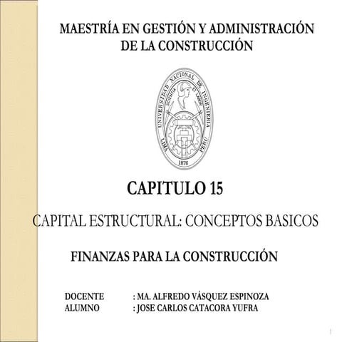 15 Capitulo 15   Capital Estructural Conceptos Basicos