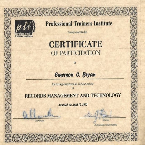 Certificate: Protocol and Business Etiquette
