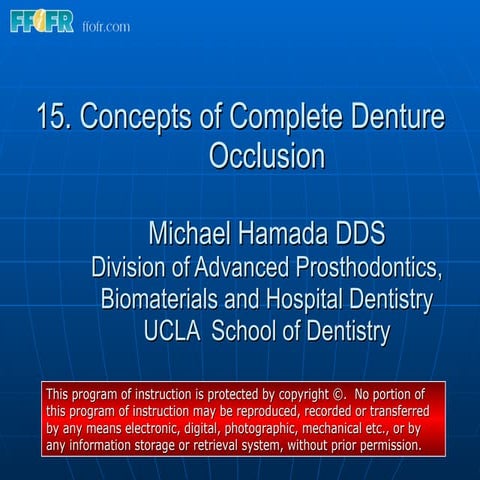 15.concepts of complete denture occlusion