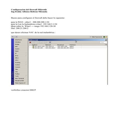  15 configuracion de firewall  freddy beltran