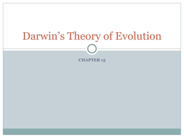 15  darwin’s theory of evolution (version 2)