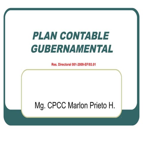 15. el plan contable gubernamental