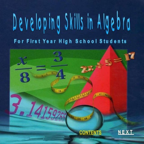 Visual Presentation in Algebra for First Year Students