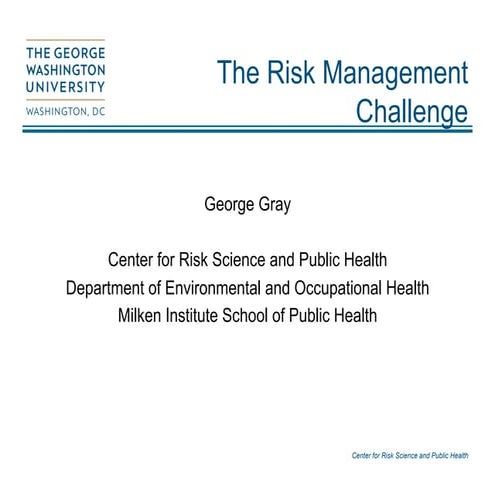 The Risk Management Challenge, George Gray | PDF