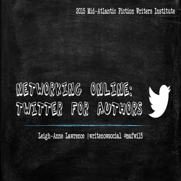Networking Online: Twitter for Authors