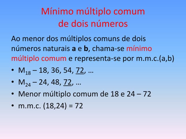 15 mínimo múltiplo comum | PPTX