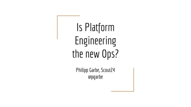 Is Platform Engineering the new Ops?
