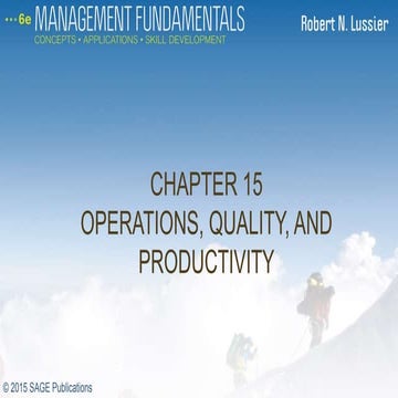 15  operations, quality and productivity