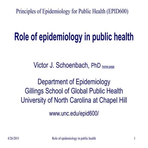 15 Role of epidemiology in public health