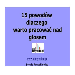 15 powodów dlaczego warto pracować ...