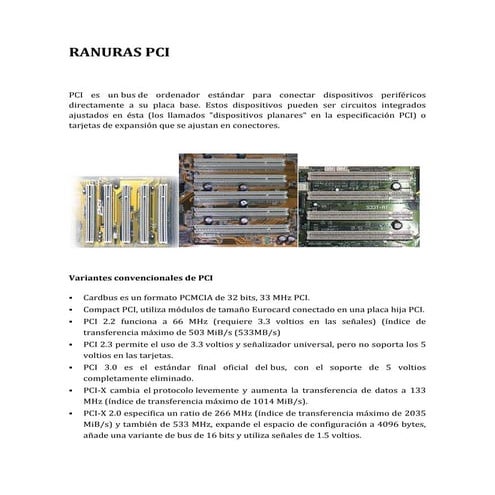 15.ranuras pci y agp