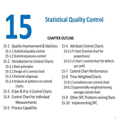 15  statistical quality control