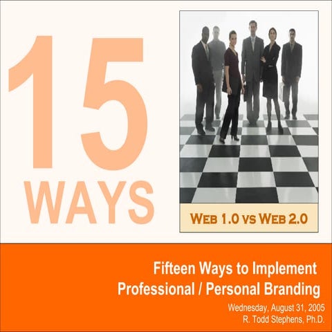 15 Ways to Professionally Brand You