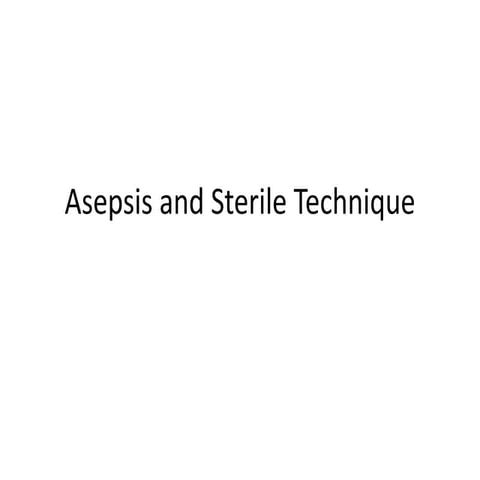 principles of Aseptic