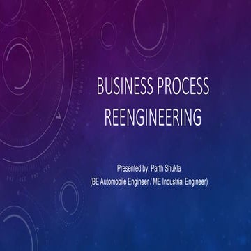 Business Process Re-engineering (BPR)