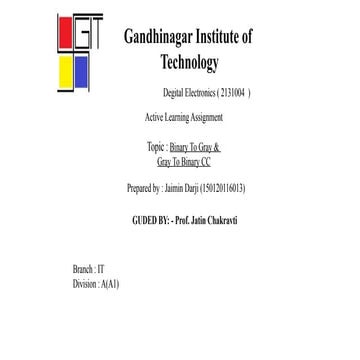 Binary to Gray & Gray to Binary CC