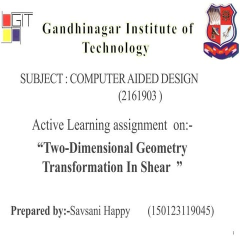 presentation on 2D geometrical transformation