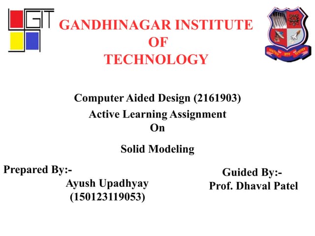 ppt of solid modeling for cad