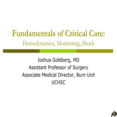 ANES 1502 - M9 PPT: Fundamentals of Critical Care