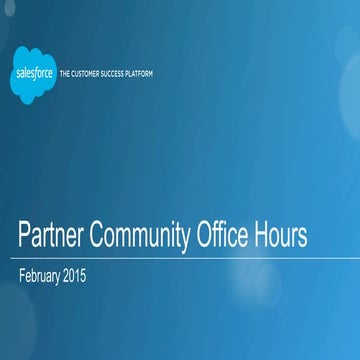 Partner Community Office Hours (February 4, 2015)