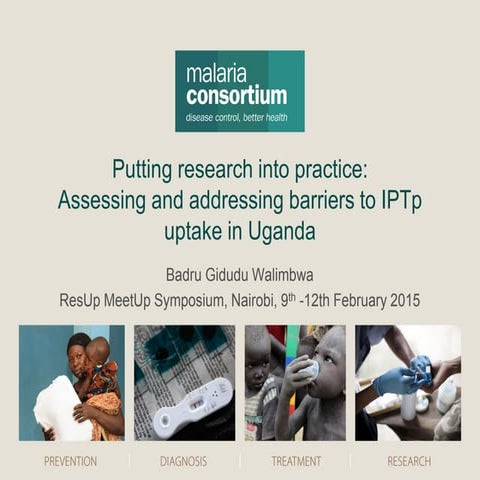 Assessing and addressing barriers to IPTp uptake in Uganda