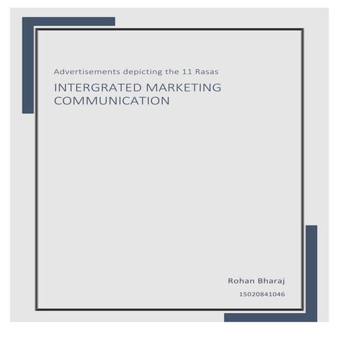 Advertisements depicting the 11 Rasas