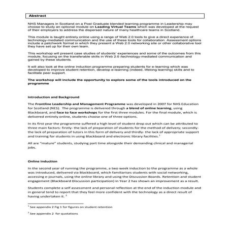 Leading and Learning Virtually