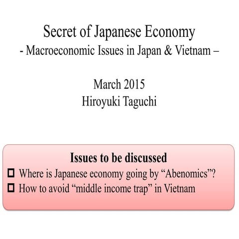 Macroeconomic issues in Japan and Vietnam | PDF