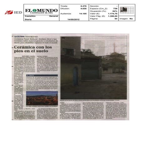 Clipping El Mundo 15/05/12 @ IED Barcelona