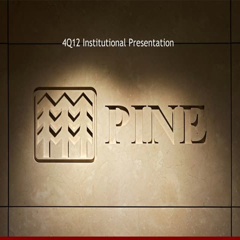 Banco Pine -  Institutional Presentation 4Q12