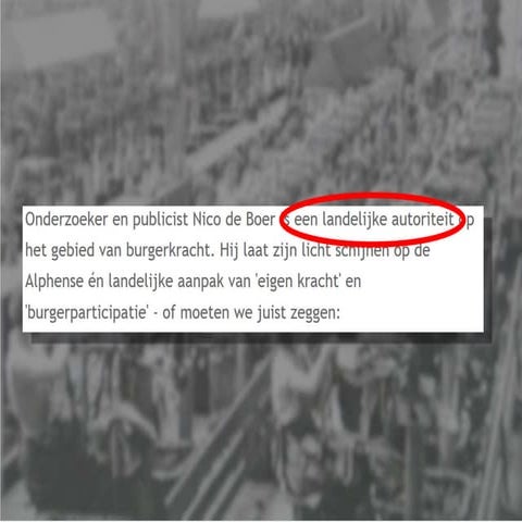 Presentatie Nico de Boer bij Expert Sessie 23 april 2015