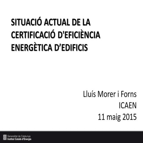 Certificació d'eficiència energètica