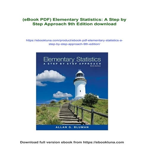 (eBook PDF) Elementary Statistics: A Step by Step Approach 9th Edition