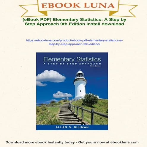(eBook PDF) Elementary Statistics: A Step by Step Approach 9th Edition