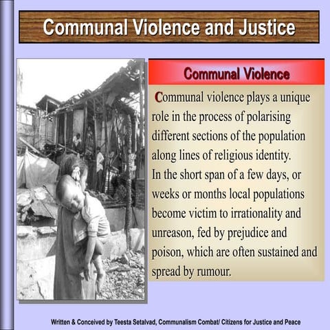 Communal Violence and Justice