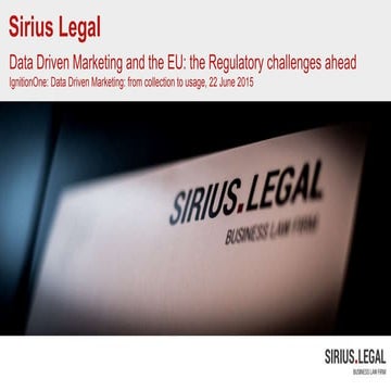 Sirius Legal - IgnitionOne Lunch & Learn