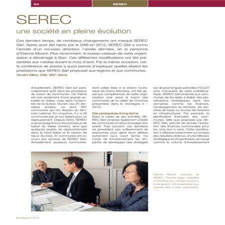 SEREC une société en pleine évolution, fusions, stratégies, projets