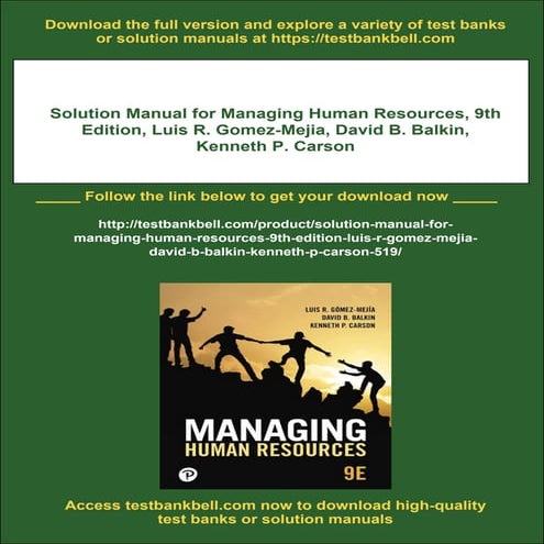 Solution Manual for Managing Human Resources, 9th Edition, Luis R. Gomez-Meji...