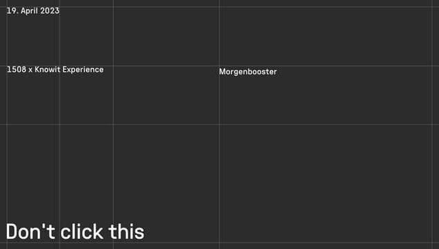 Don't click this - Morgenbooster