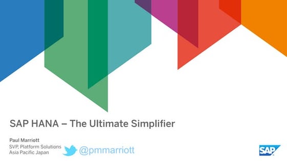 SAP Korea Forum - SAP The Ultimate Simplifier