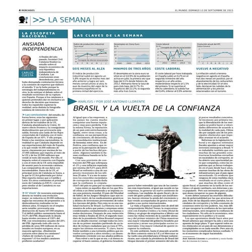 El Mundo Mercados: Brasil, un paso hacia la confianza