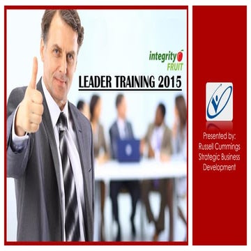 Integrity Leadership Training