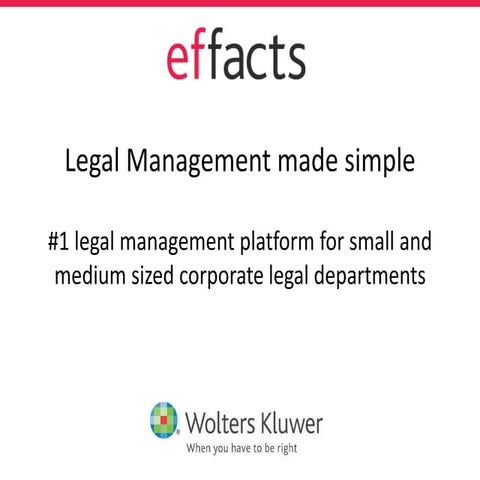 Intro Effacts Legal Management Platform