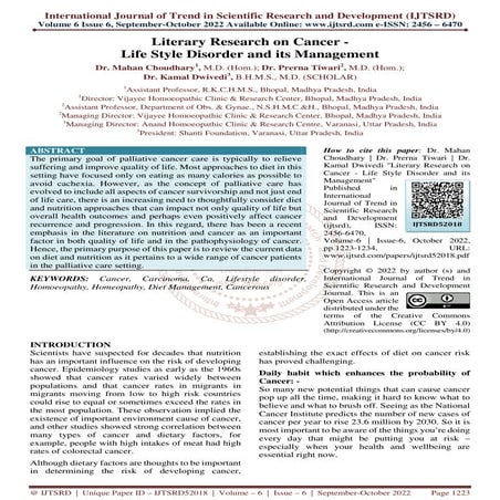An Overview of Controllable Risk Factors for Cancer | PDF