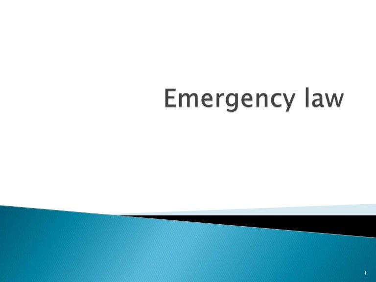 Emergency law