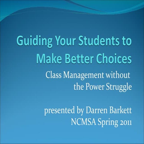 Guided Behavior System - How to Avoid the Power Struggle