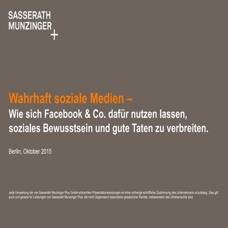 Social Media for Social Good - Best Cases und Giving Tuesday