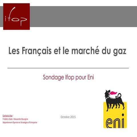 Les Français et le marché du gaz