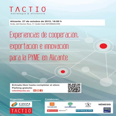 Experiencias de cooperación, exportación e innovación para la PYME