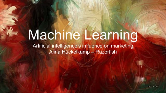 Machine learning. Artificial intelligence's influence on marketing.